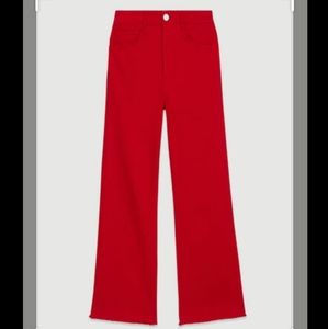 Maje high waist wide leg jean